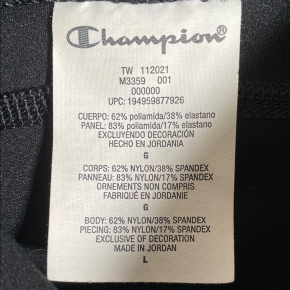 Champion Black High-Rise Performance Leggings Women’s Size Large - Picture 3 of 8